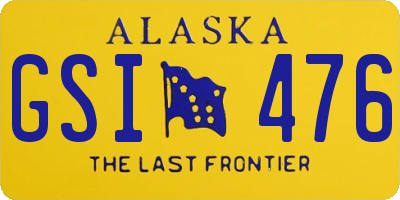 AK license plate GSI476