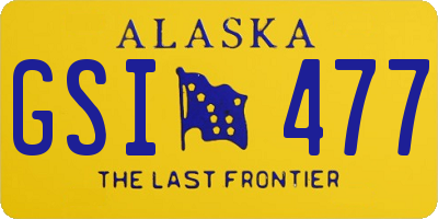 AK license plate GSI477