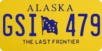 AK license plate GSI479