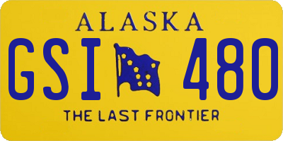 AK license plate GSI480