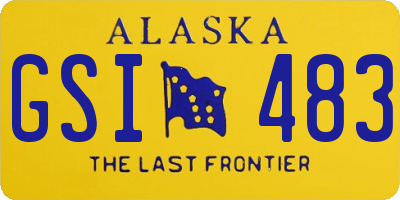 AK license plate GSI483