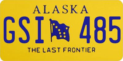 AK license plate GSI485