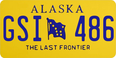 AK license plate GSI486