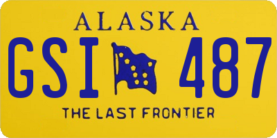 AK license plate GSI487