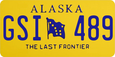 AK license plate GSI489