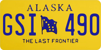 AK license plate GSI490