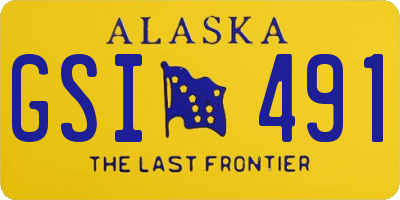 AK license plate GSI491