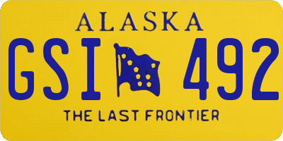 AK license plate GSI492