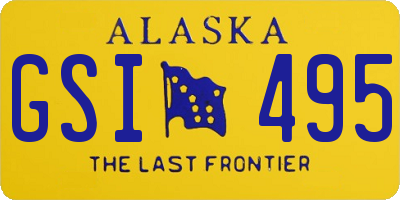 AK license plate GSI495