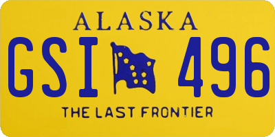 AK license plate GSI496