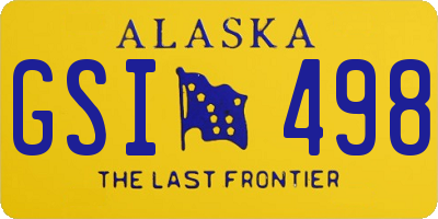 AK license plate GSI498