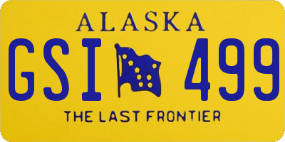 AK license plate GSI499