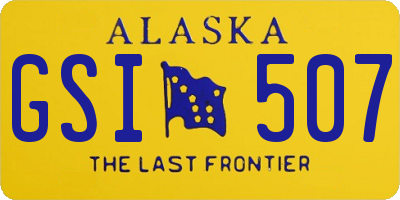 AK license plate GSI507