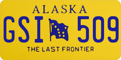 AK license plate GSI509