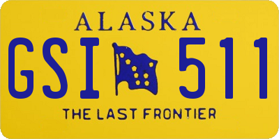 AK license plate GSI511