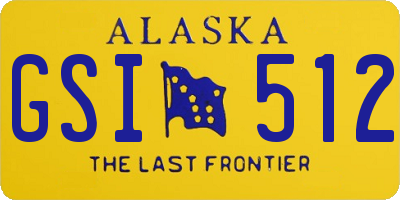 AK license plate GSI512