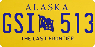 AK license plate GSI513