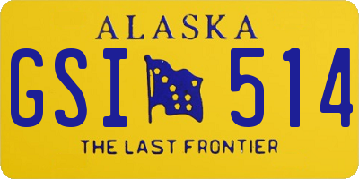 AK license plate GSI514