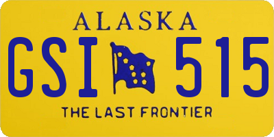 AK license plate GSI515