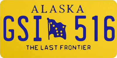 AK license plate GSI516
