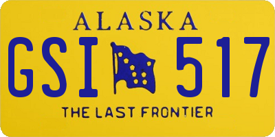 AK license plate GSI517