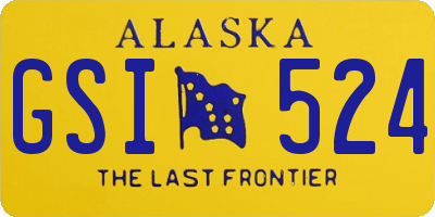 AK license plate GSI524