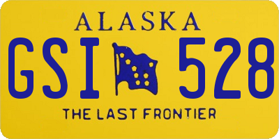 AK license plate GSI528