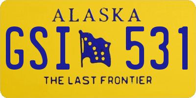 AK license plate GSI531