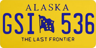 AK license plate GSI536