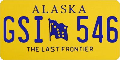 AK license plate GSI546