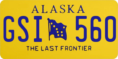 AK license plate GSI560