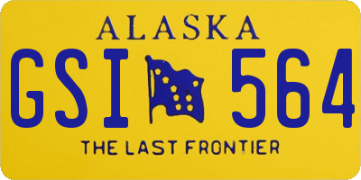 AK license plate GSI564
