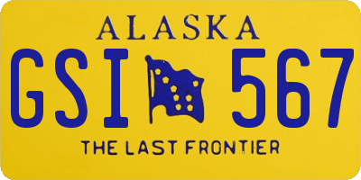 AK license plate GSI567