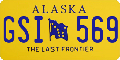 AK license plate GSI569