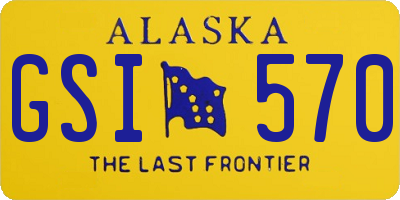 AK license plate GSI570