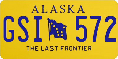 AK license plate GSI572