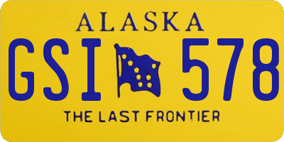 AK license plate GSI578