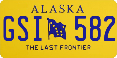 AK license plate GSI582