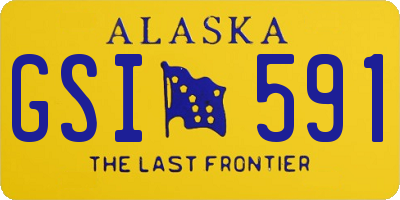AK license plate GSI591