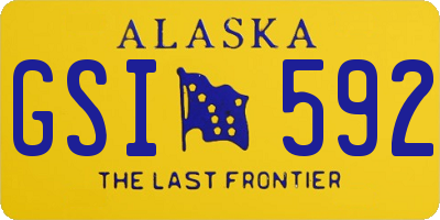 AK license plate GSI592