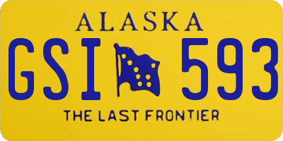 AK license plate GSI593