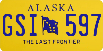 AK license plate GSI597