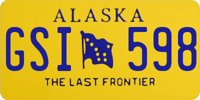AK license plate GSI598