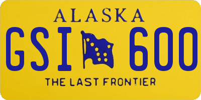 AK license plate GSI600