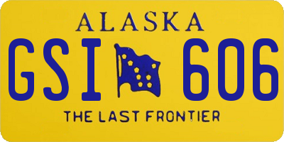 AK license plate GSI606