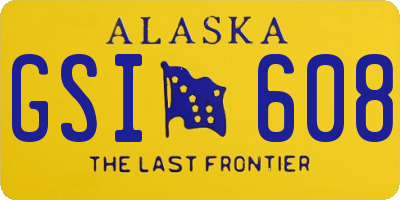 AK license plate GSI608