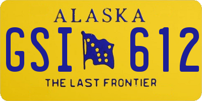 AK license plate GSI612