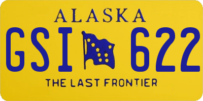 AK license plate GSI622