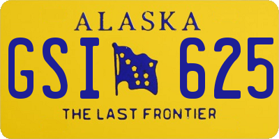 AK license plate GSI625