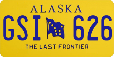 AK license plate GSI626